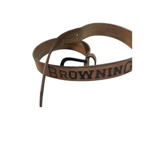 Browning Leather Belt Men Casual Western Style Black Buckle Brown